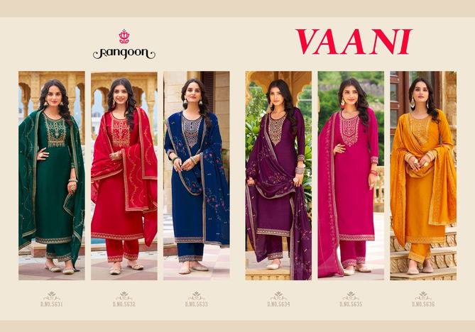 Vaani By Rangoon Silk Embroidery Kurti With Bottom Dupatta Wholesale Shop In Surat
